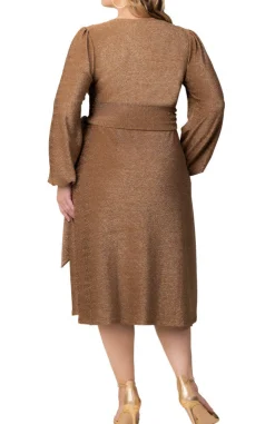 Socialite Sweetheart Dress - Plus - Mocha Sparkle