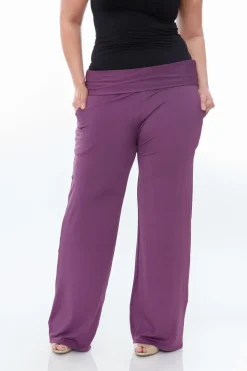 Solid Palazzo Pants - Plus