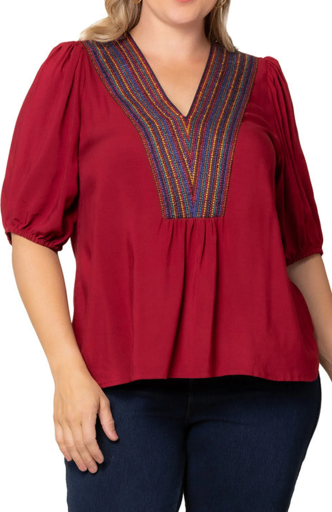 Tacoma Trim Neckline Top - Plus