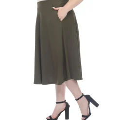 Tasmin Flare Midi Skirts - Plus