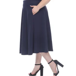 Tasmin Flare Midi Skirts - Plus