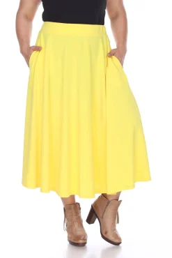 Tasmin Flare Midi Skirts - Plus