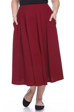 Tasmin Flare Midi Skirts - Plus