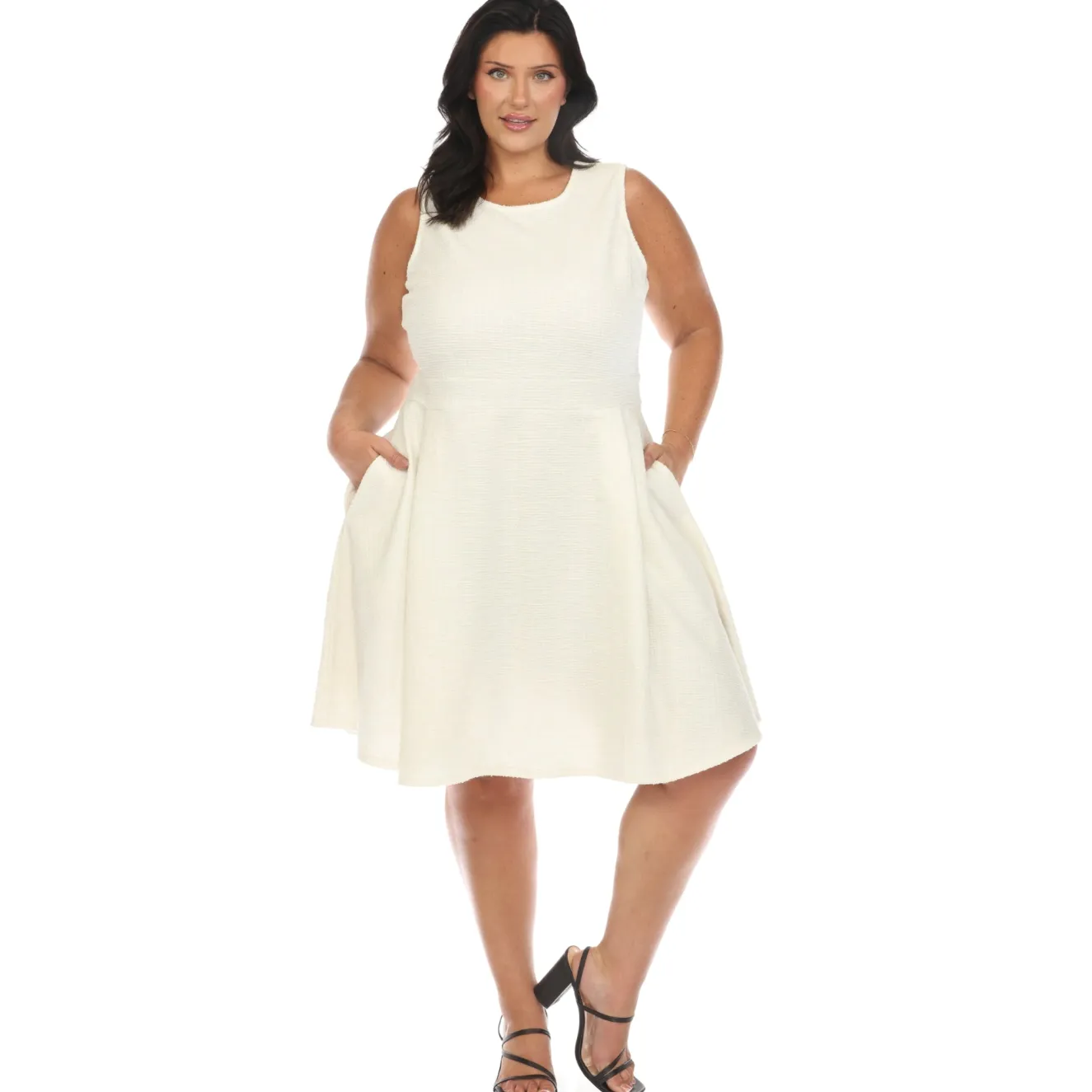 Tweed Fit and Flare Dress - Plus