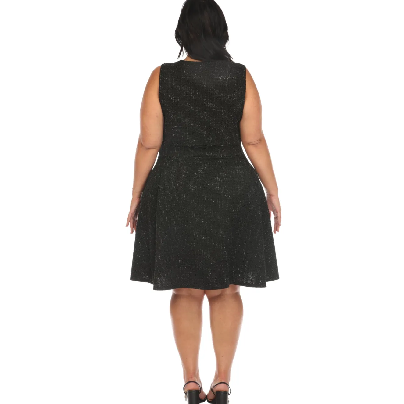 Tweed Fit and Flare Dress - Plus