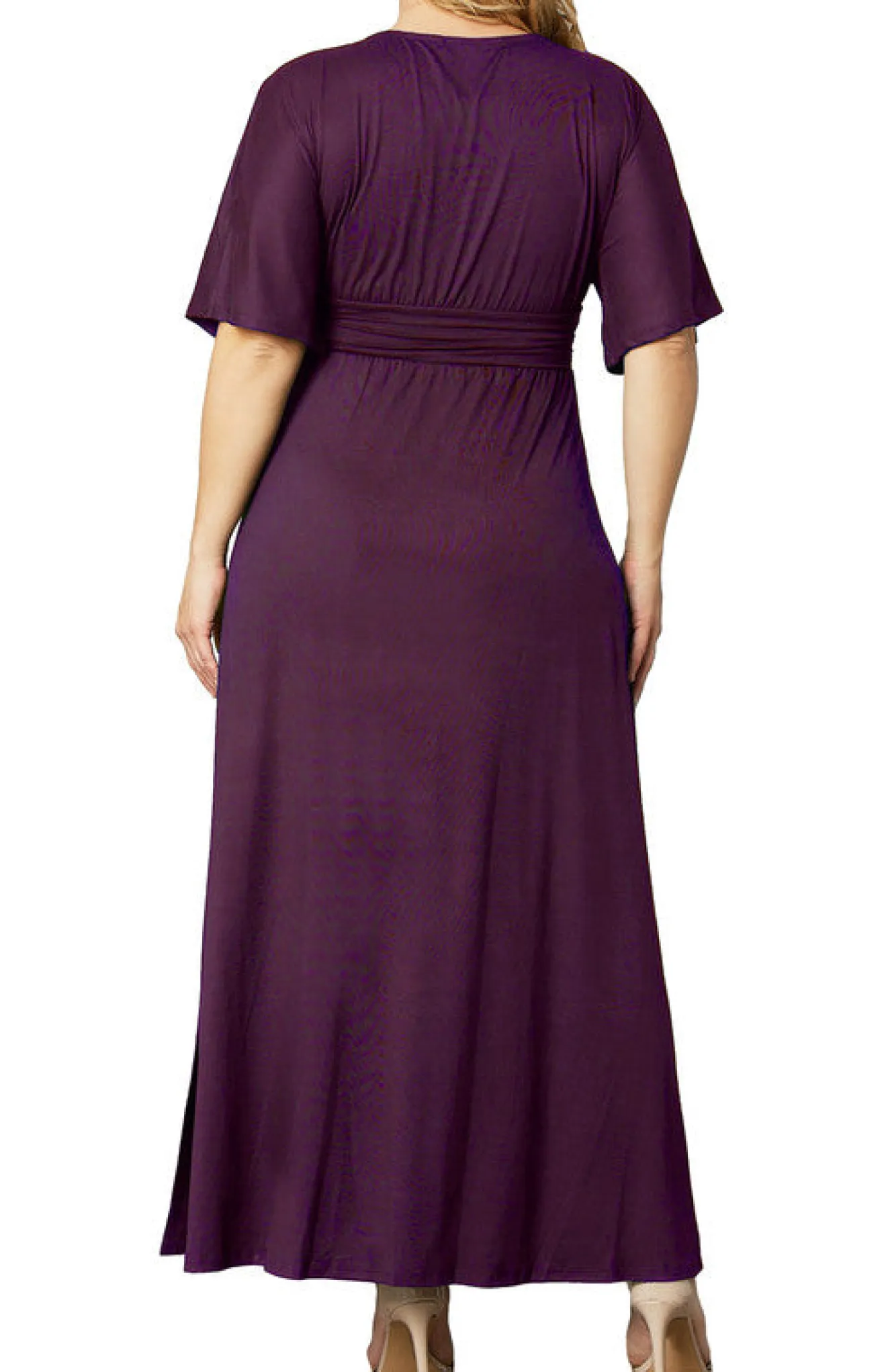 Vienna Maxi Dress in Plum Passion - Plus