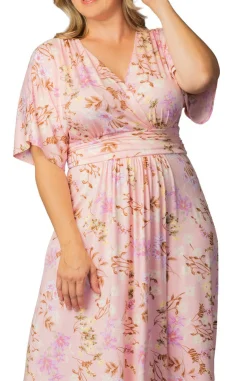 Vienna Maxi Dress- Lively Peach Florals -Plus