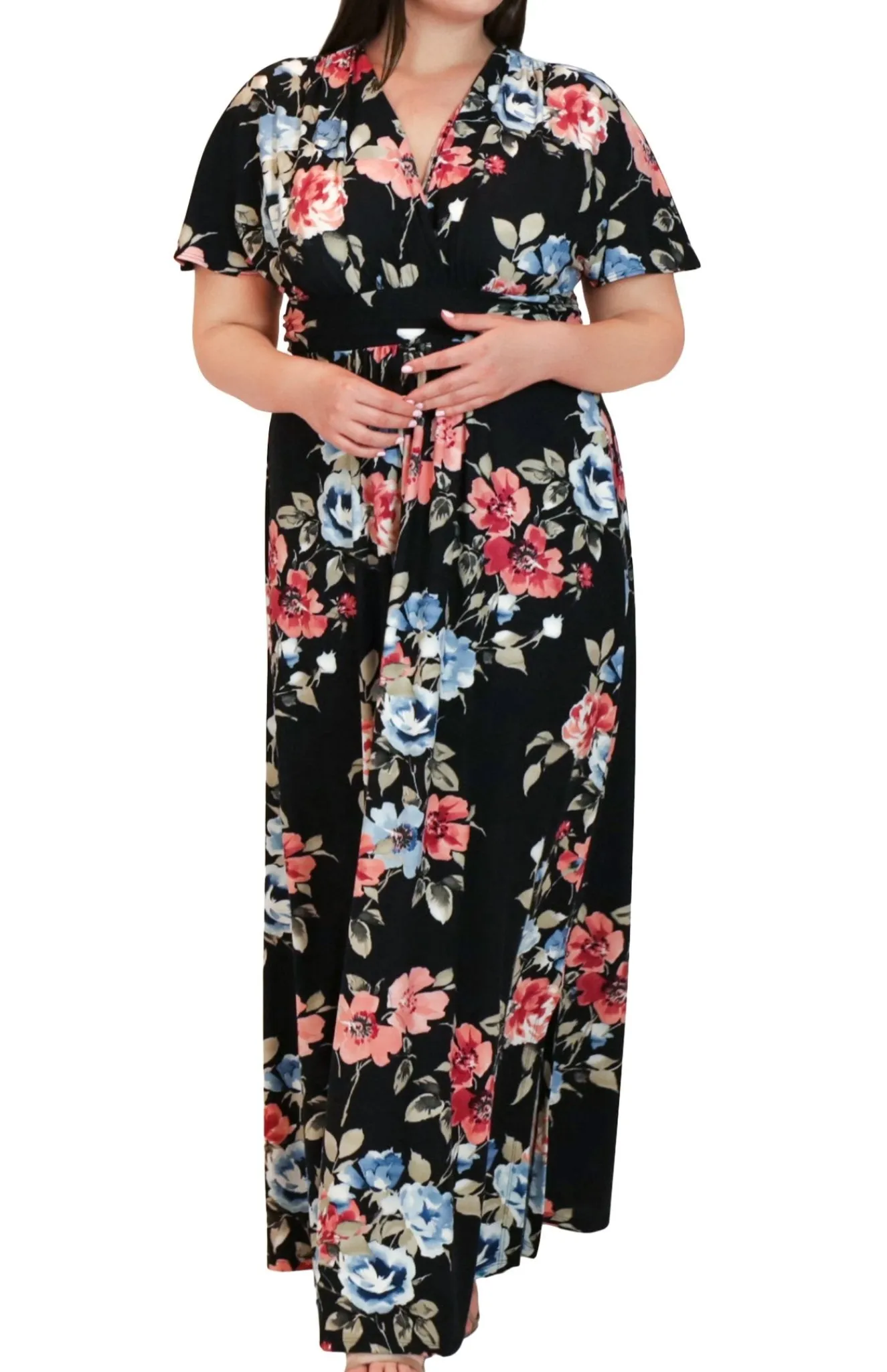 Vienna Maxi Floral Dress - Plus