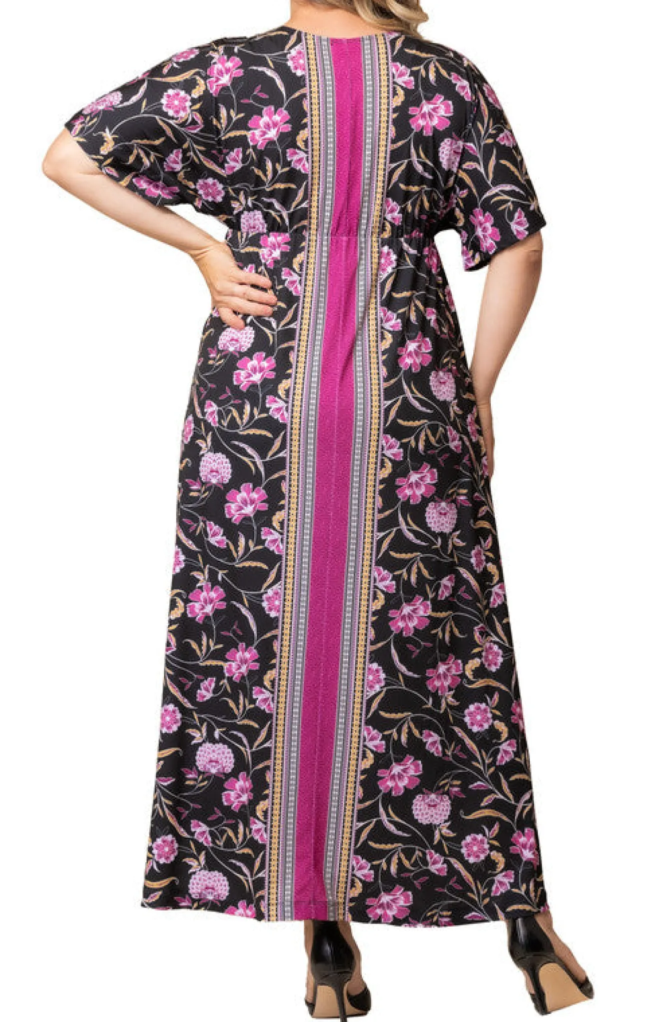 Wanderlust Border Print Maxi Dress - Plus