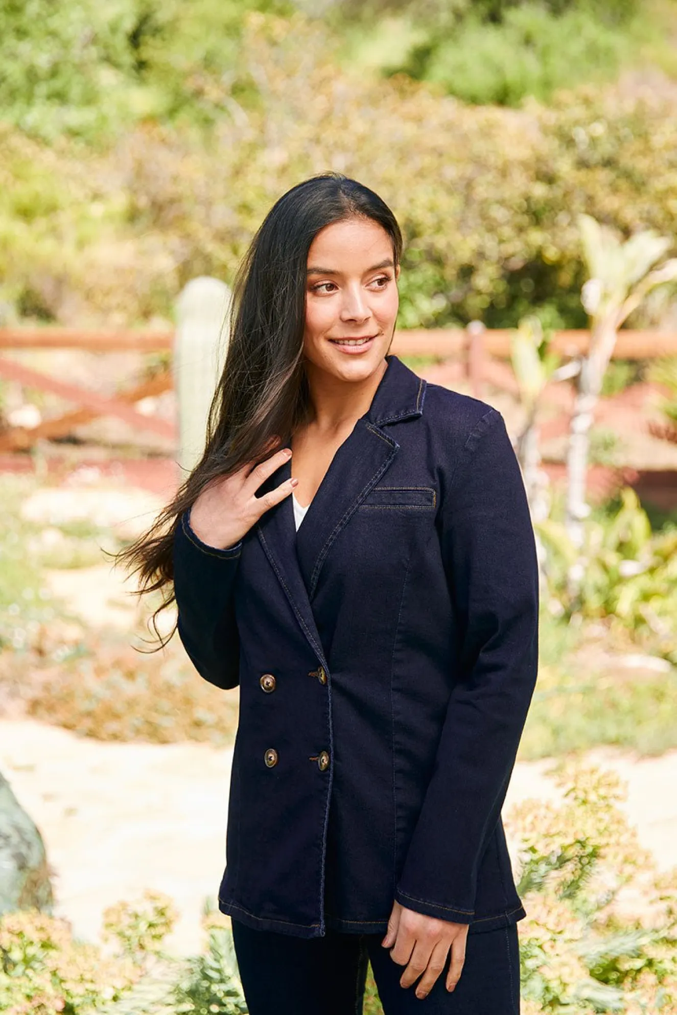 Westport Double Breasted Denim Blazer