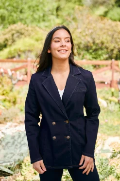 Westport Double Breasted Denim Blazer