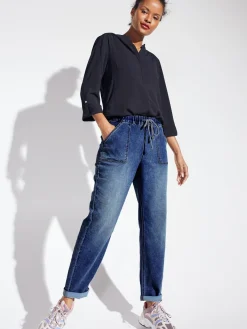 Westport Knit Denim Weekender Pant with Pockets and Drawstring Waist