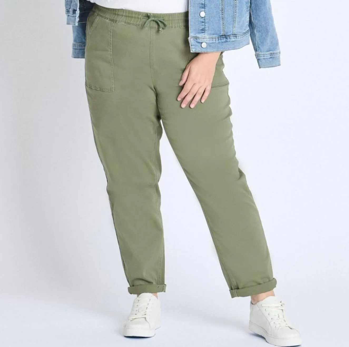 Westport Olive Weekender Twill Jogger - Plus
