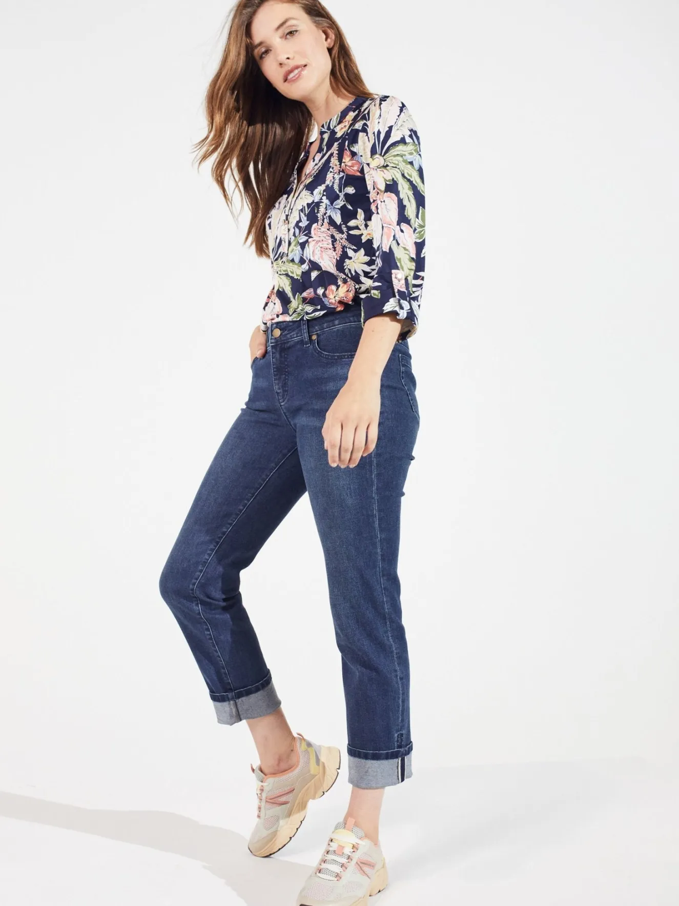 Westport Signature Girlfriend 5 Pocket Selvedge Cuff Jeans