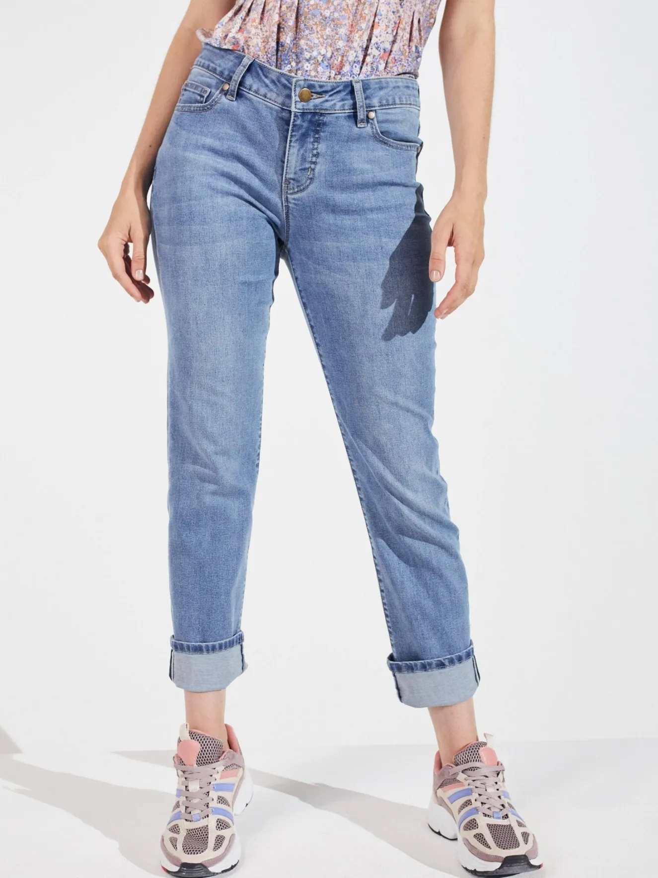 Westport Signature Girlfriend 5 Pocket Selvedge Cuff Jeans