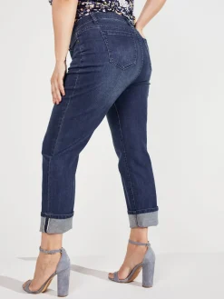 Westport Signature Girlfriend 5 Pocket Selvedge Cuff Jeans - Plus