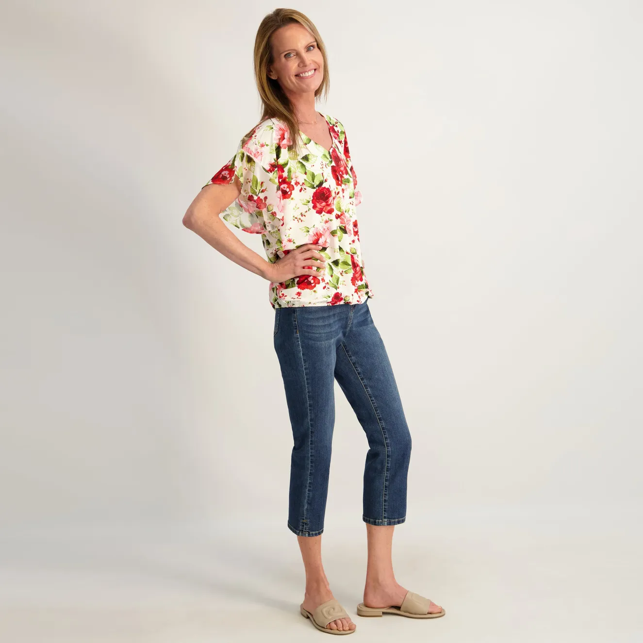 Westport Signature Side Slit Capri in Vintage