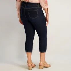 Westport Signature Side Slit Capri in Rinse - Plus