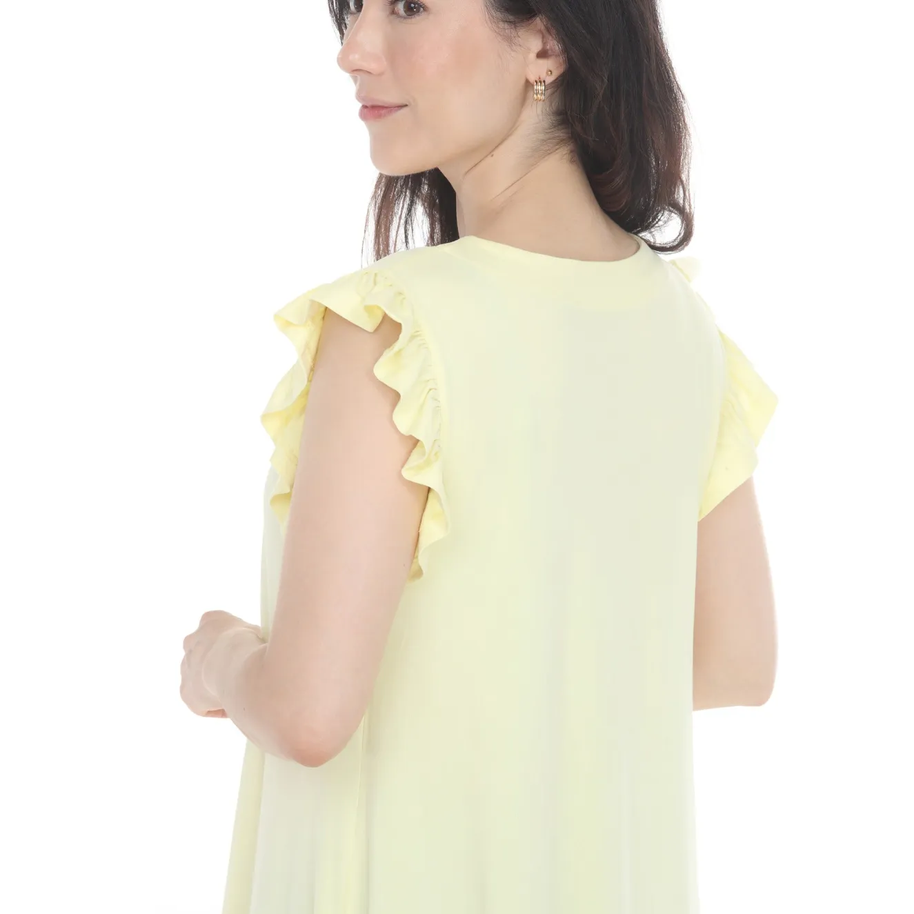 Women's Button Front Tiered Swing Dress