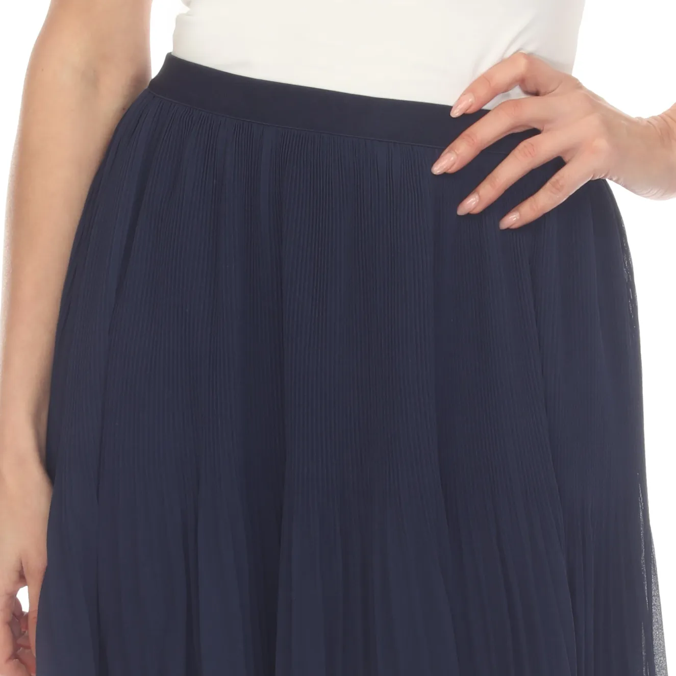 Women's Chiffon Pleated Midi Skirt