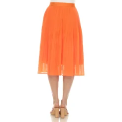 Women's Chiffon Pleated Midi Skirt