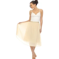 Women's Chiffon Pleated Midi Skirt