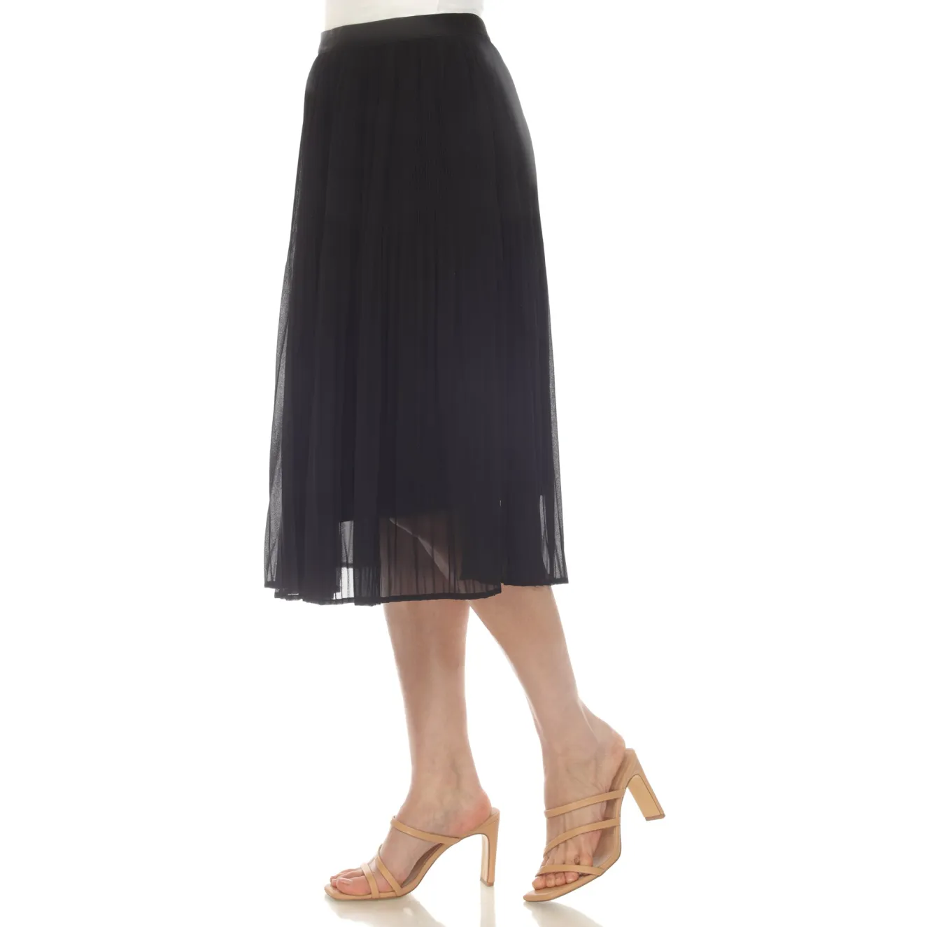 Women's Chiffon Pleated Midi Skirt
