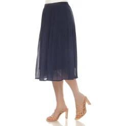 Women's Chiffon Pleated Midi Skirt