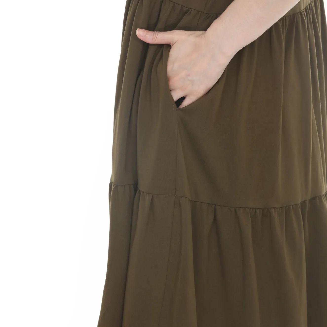 Women's Flutter Sleeve Ruffle Tiered Dress