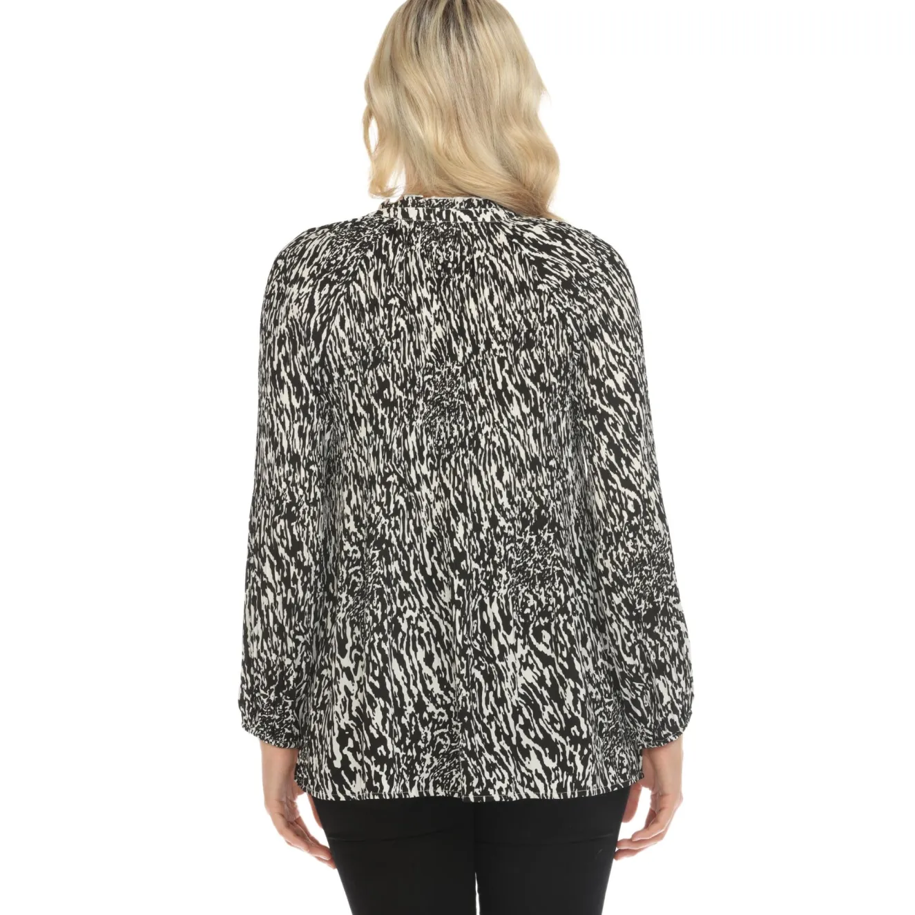 Women's Printed Peasant Blouse