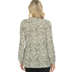 Women's Printed Peasant Blouse