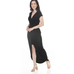 Women's Twist Front High Low Skirt Maxi Dress
