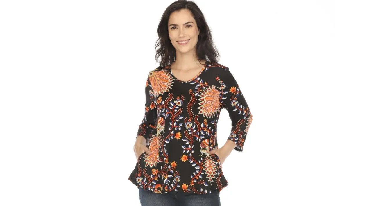 Women's Vibrant Boho Swing Top