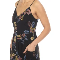 Women's V-Neck Floral Print Maxi Dress