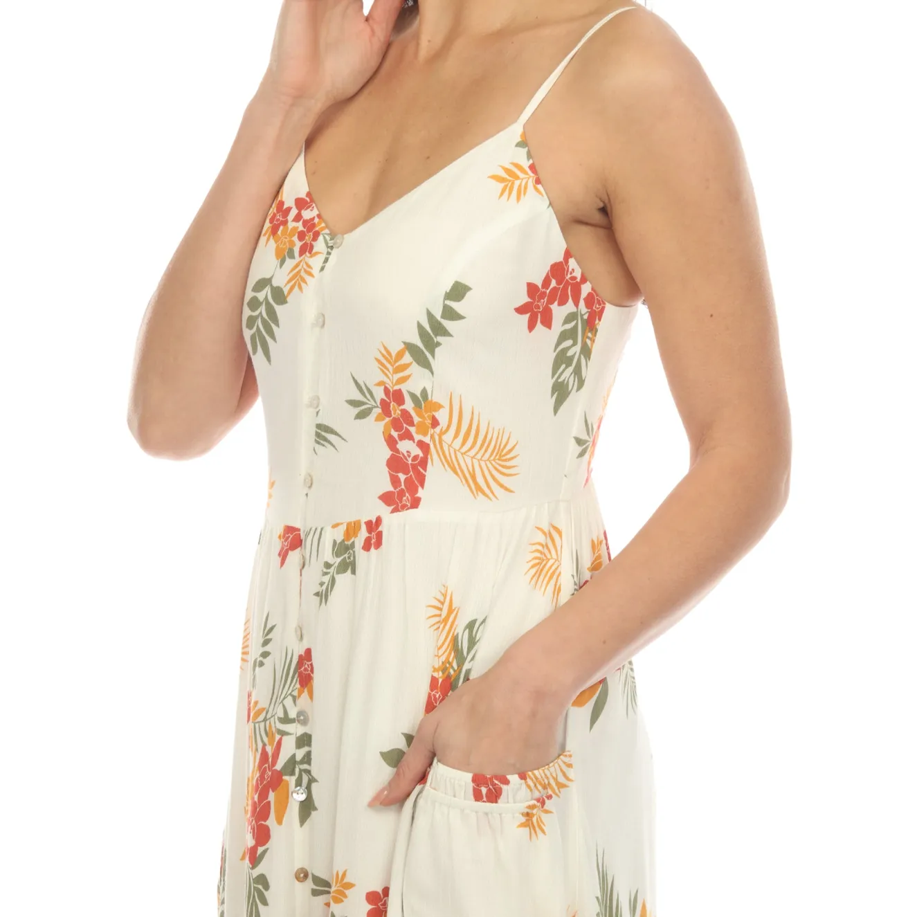 Women's V-Neck Floral Print Maxi Dress