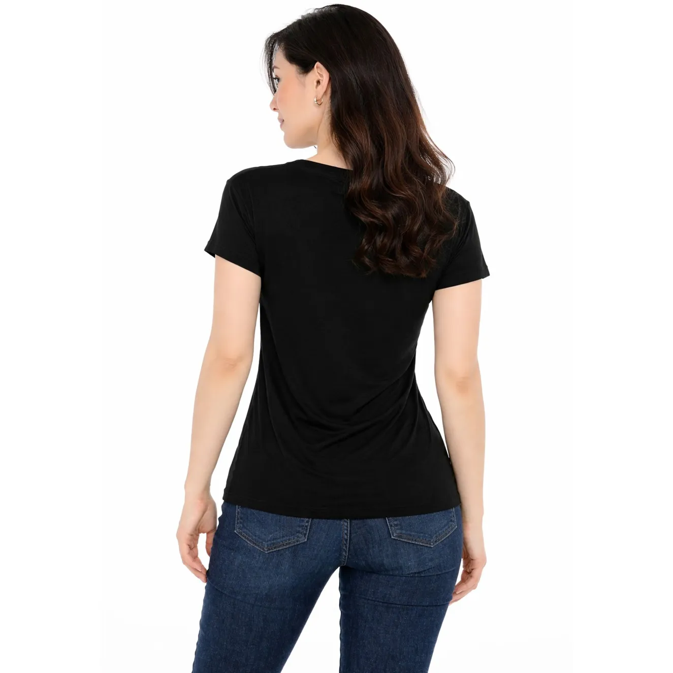 Women's V-Neck Front Tie Pullover Top