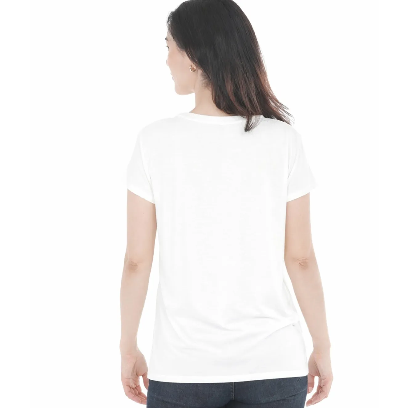 Women's V-Neck Front Tie Pullover Top